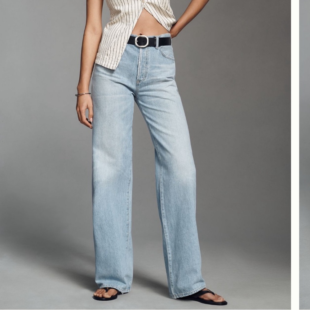 Citizens Of Humanity Light Wash Wide Leg Jeans